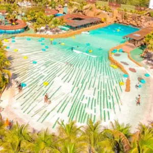 Mar Azul - Piscinas de ondas atração para família no Thermas dos Laranjais