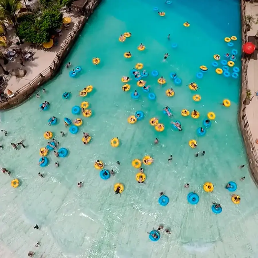 Mar Azul - Piscinas de ondas atração para família no Thermas dos Laranjais